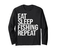 Eat Sleep Fishing Repeat Funny Fish Lover Long Sleeve T-Shirt