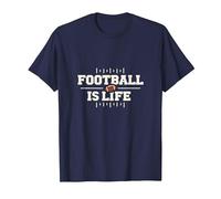 Eat Sleep Football Repeat: Gridiron Lifestyle Mantra T-Shirt, Men, Navy, M