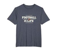 Eat Sleep Football Repeat: Gridiron Lifestyle Mantra T-Shirt, Men's Big and Tall, Heather Blue, 4X Tall
