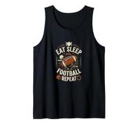 Eat Sleep Football Repeat Tank Top