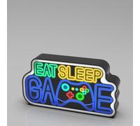 Eat Sleep Game Night Light Up Box for Boy Kids Teens Gamer Gaming Gifts USB Powered Lamp Lightbox Bedroom Room Wall Art Table Desk Decorations Decor Hanging Sign