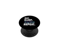 Eat Sleep Game Repeat Video Games hobby Funny Men Women PopSockets Adhesive PopGrip