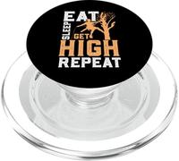 Eat Sleep Get High Repeat Shirt Funny Arborist Shirt For Men PopSockets PopGrip for MagSafe
