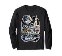 Eat Sleep Go Back to The Moon Repeat Long Sleeve T-Shirt