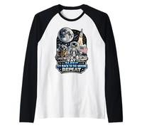 Eat Sleep Go Back to The Moon Repeat Raglan Baseball Tee