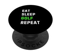 Eat Sleep Golf Repeat Cool Funny Golfing PopSockets Adhesive PopGrip