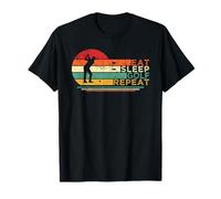 Eat Sleep Golf Repeat Tee - Vintage Golf Players Fan Lover T-Shirt