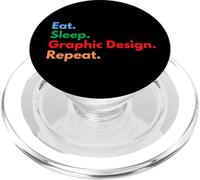 Eat Sleep Graphic Design Repeat Graphic Designers & Students PopSockets PopGrip for MagSafe