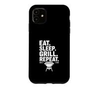 Eat Sleep Grill Repeat Funny BBQ Lover Case for iPhone 11