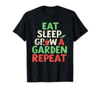 Eat Sleep Grow A Garden Repeat Funny Gardening Gamer Garden T-Shirt