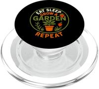 Eat Sleep Grow a Garden Repeat Funny Gardening Hobby Quote PopSockets PopGrip for MagSafe