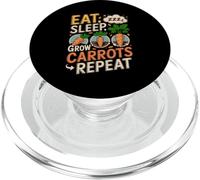 Eat Sleep Grow Carrots Repeat Funny Carrot Lover PopSockets PopGrip for MagSafe