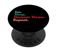 Eat Sleep Hammer Throw Repeat Hammer Throw Athletes & Lovers PopSockets Adhesive PopGrip
