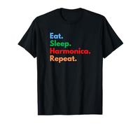 Eat Sleep Harmonica Repeat for Harmonica Players and Lovers T-Shirt