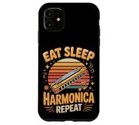 Eat Sleep Harmonica Repeat Harmonicas Blues Case for iPhone 11