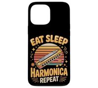 Eat Sleep Harmonica Repeat Harmonicas Blues Case for iPhone 13 Pro Max