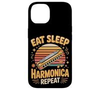 Eat Sleep Harmonica Repeat Harmonicas Blues Case for iPhone 14