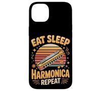 Eat Sleep Harmonica Repeat Harmonicas Blues Case for iPhone 14 Plus