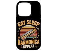 Eat Sleep Harmonica Repeat Harmonicas Blues Case for iPhone 14 Pro