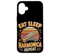 Eat Sleep Harmonica Repeat Harmonicas Blues Case for iPhone 16 Plus