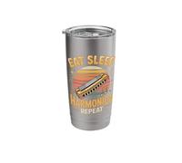 Eat Sleep Harmonica Repeat Harmonicas Blues Stainless Steel Insulated Tumbler