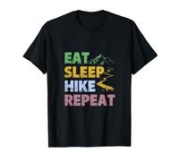 Eat Sleep Hike Repeat Value Graphic T-Shirt, Men, Black, M