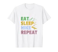 Eat Sleep Hike Repeat Value Graphic T-Shirt, Men, White, M