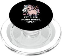 Eat Sleep Hobby Horse Repeat Cute Pony Rider PopSockets PopGrip for MagSafe