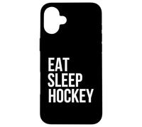 Eat Sleep Hockey Skate Fast Shoot Hard Ice Hockey Design Case for iPhone 16 Plus