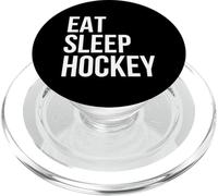 Eat Sleep Hockey Skate Fast Shoot Hard Ice Hockey Design PopSockets PopGrip for MagSafe