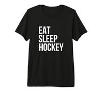 Eat Sleep Hockey Skate Fast Shoot Hard Ice Hockey Design Premium T-Shirt