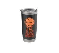 Eat Sleep Hoops Repeat for Basketball Team Stainless Steel Insulated Tumbler