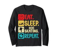 Eat Sleep Ice Skating Repeat for Couples Matching Men, Women Long Sleeve T-Shirt