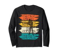 Eat Sleep Ice Skating Repeat for Couples Matching Men, Women Long Sleeve T-Shirt