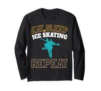 Eat Sleep Ice Skating Repeat for Couples Matching Men, Women Long Sleeve T-Shirt