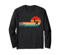 Eat Sleep Ice Skating Repeat for Couples Matching Men, Women Long Sleeve T-Shirt