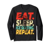 Eat Sleep Ice Skating Repeat for Couples Matching Men, Women Long Sleeve T-Shirt