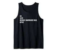 Eat Sleep Increase Shareholder Value Repeat Business Sarcasm Tank Top