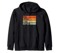 Eat Sleep JROTC Repeat US Junior ROTC Vintage Zip Hoodie