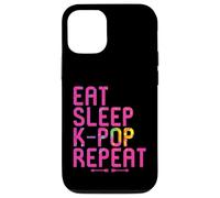 Eat Sleep K-Pop Repeat Funny Kpop and Anime Lover Quote Case for iPhone 12/12 Pro