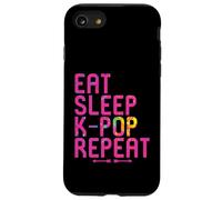 Eat Sleep K-Pop Repeat Funny Kpop and Anime Lover Quote Case for iPhone SE (2020) / 7/8