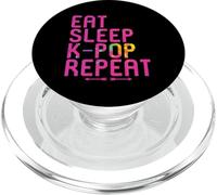 Eat Sleep K-Pop Repeat Funny Kpop and Anime Lover Quote PopSockets PopGrip for MagSafe