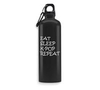 Eat Sleep K-pop Repeat Korean Music Water Bottle Engraved Art Sport Leakproof Big Capacity
