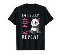 Eat Sleep K-Pop Repeat KPop Panda Girls Women T-Shirt