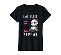 Eat Sleep K-Pop Repeat KPop Panda Girls Women T-Shirt