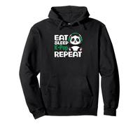 Eat Sleep K-Pop Repeat Panda Kawaii K-Pop Anime Pullover Hoodie