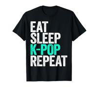 Eat Sleep K-Pop Repeat T-Shirt Korean Drama Fan T-Shirt