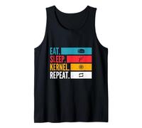 Eat Sleep Kernel Repeat Linux Coder Git Open Source Hacker Tank Top
