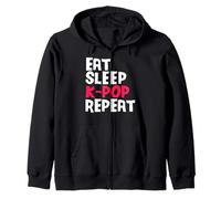 Eat Sleep Kpop Repeat Korean Music Fan Fandom Life Zip Hoodie