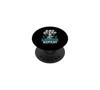 Eat Sleep Lacrosse Repeat GOAT 00 Player Pride PopSockets Adhesive PopGrip
